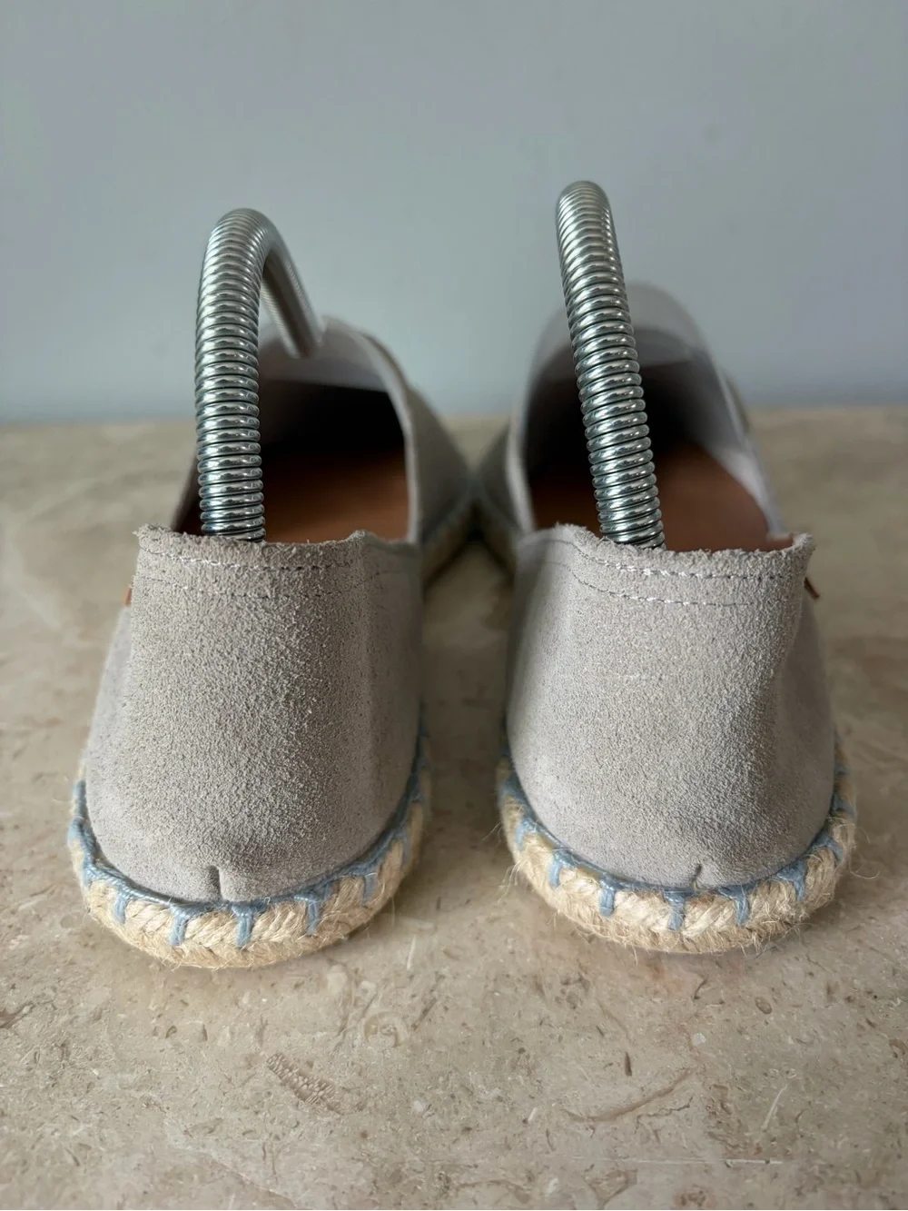 Verbenas Carmen EU 41 US 10 10.5 Suede Leather Flats Slip On Comfort Gray Casual